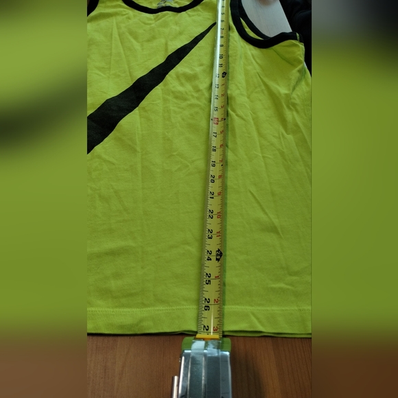 WOMENS NIKE TEE NEON YELLOW TANK TOP STANDARD FIT RUNNING ACTIVE - Picture 8 of 12